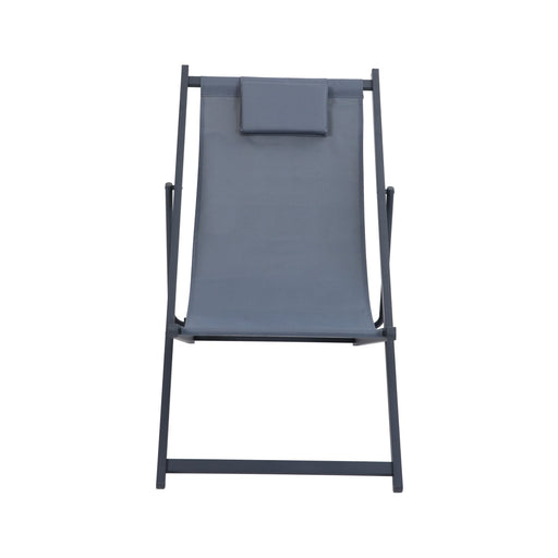 Cadeira Metal Relax com Almofada Verde-Kasa-Home Story