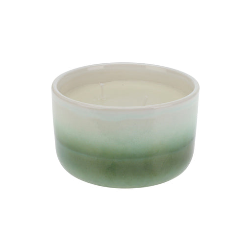 Vela Perfumada Pote Cerâmica Verde 12X7Cm-Exclusivo-Home Story