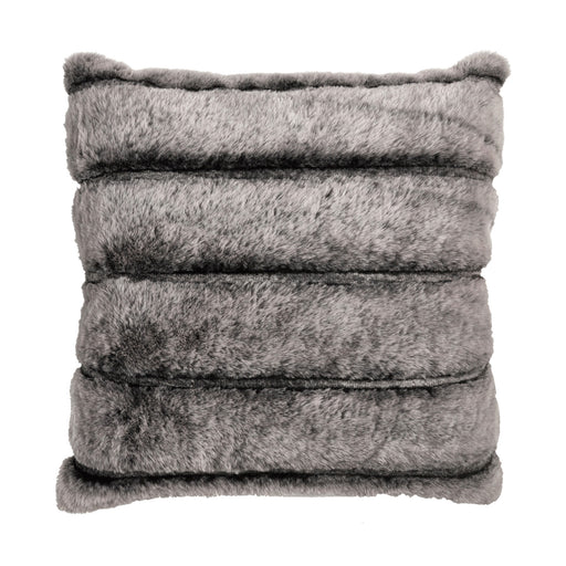 Almofada Com Riscas Cinza Escuro 40X40Cm-Exclusivo-Home Story
