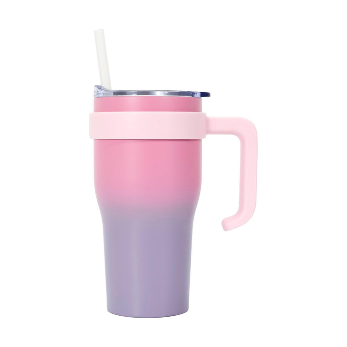 Caneca Térmica 600ml Aço Inoxidável Rosa e Roxo-Kasa-Home Story