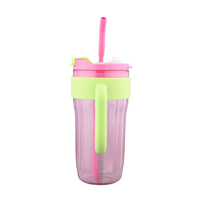 Caneca Strips 850ml Rosa e Verde-Kasa-Home Story