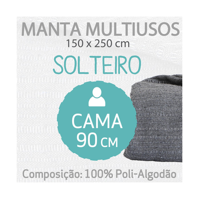 Manta Multiusos Cinza Escuro-Kasa-Home Story