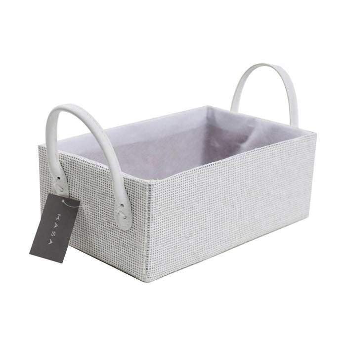 Cesto WC Retangular Alça Branco-Kasa-Home Story