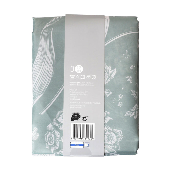 Cortina de Banho 200x180cm Poliéster Verde-Kasa-Home Story