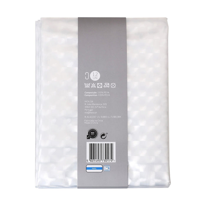 Cortina de Banho Peva 180x200cm Transparente-Kasa-Home Story