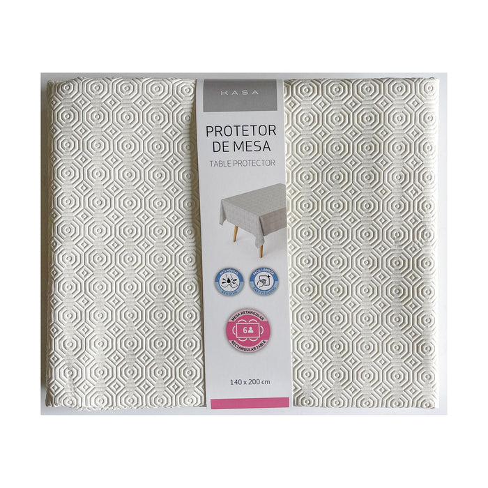 Protetor Mesa Impermeável Branco-Kasa-Home Story