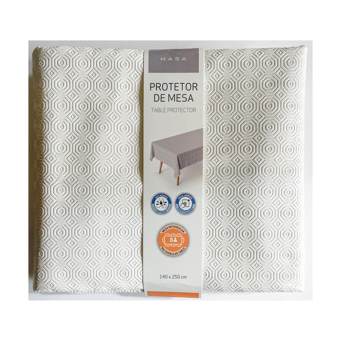 Protetor Mesa Impermeável Branco-Kasa-Home Story