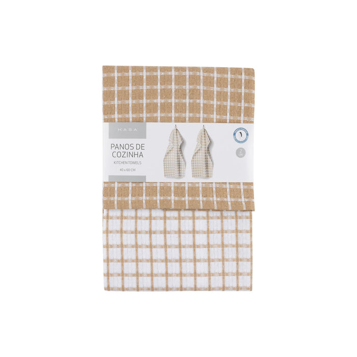 Conjunto 2 Panos Cozinha 40x60cm Quadrados-Kasa-Home Story