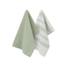 Conjunto 2 Panos Cozinha 40x60cm Verde Riscas-Kasa-Home Story