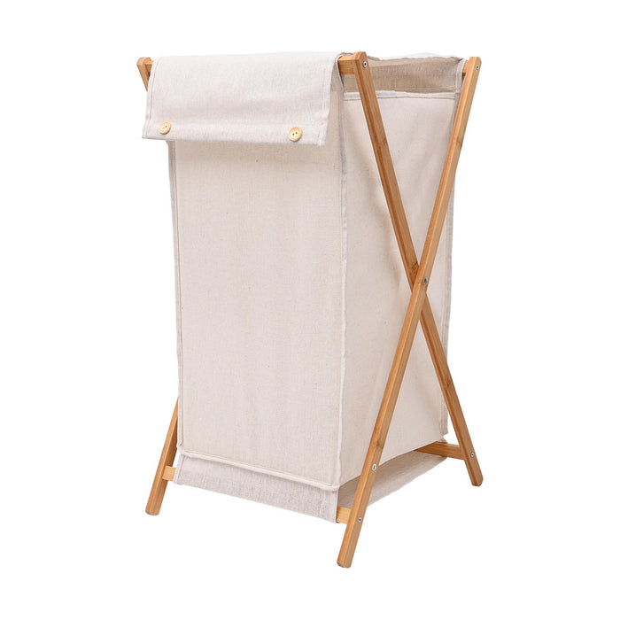 Cesto Roupa Suja Estrutura Bambu-Kasa-Home Story