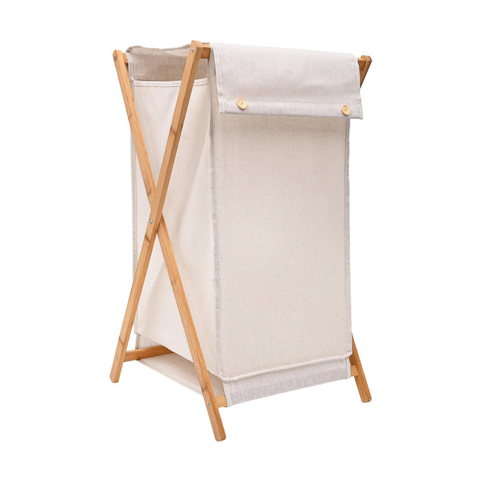 Cesto Roupa Suja Estrutura Bambu-Kasa-Home Story