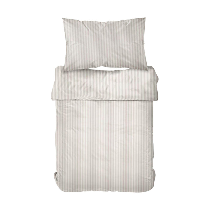 Conjunto Capa Edredão Microfibra Risca Bege-Kasa-Home Story