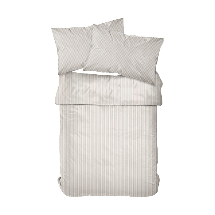Conjunto Capa Edredão Microfibra Risca Bege-Kasa-Home Story