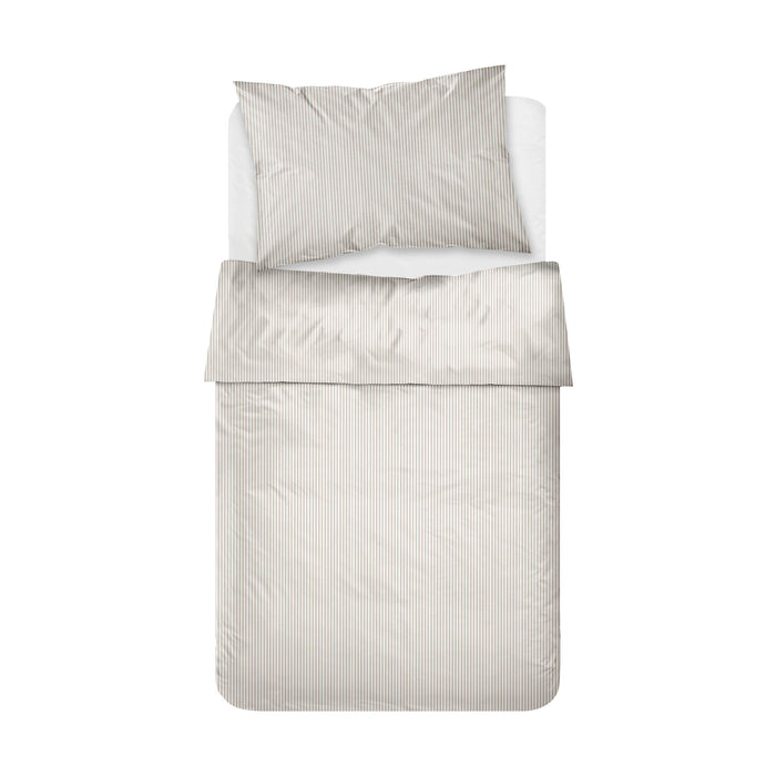 Conjunto Lençóis Microfibra Riscas Bege-Kasa-Home Story