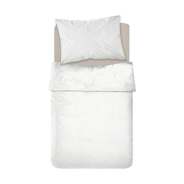 Conjunto Lençóis Algodão 160x270cm Pintas Bege-Kasa-Home Story