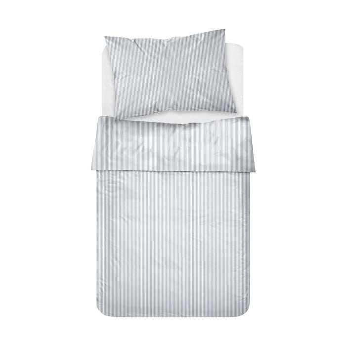 Conjunto Lençóis Algodão Risca Cinza-Kasa-Home Story