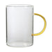 Caneca Vidro 300ml com Asa Amarela-Kasa-Home Story