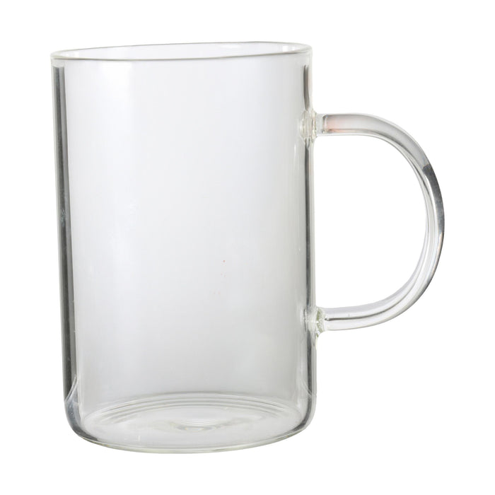 Caneca Vidro 300ml com Asa Colorida-Kasa-Home Story