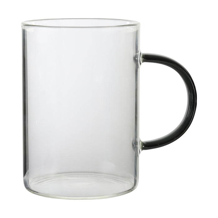 Caneca Vidro 300ml com Asa Colorida-Kasa-Home Story