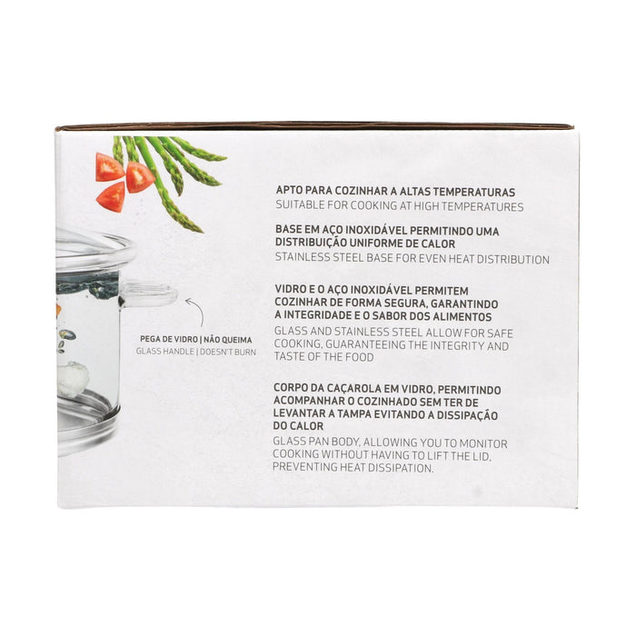 Caçarola Borossilicato 20cm Indução Total-Kasa-Home Story