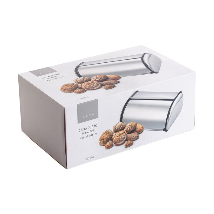 Caixa Pão Aço Inoxidável Groove-Kasa-Home Story
