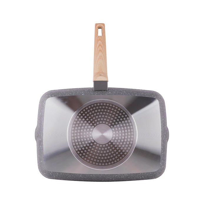 Grelhador Alumínio 34x24cm Wood Stone-Kasa-Home Story