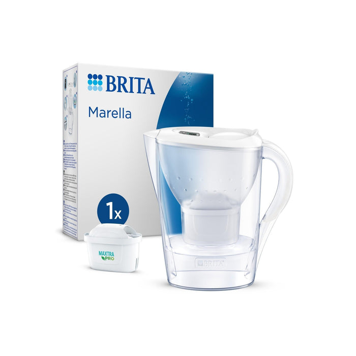 Conjunto Jarro de Filtrar 2,4L Marella Branco e 1 Filtro Maxtra Pro All-In-1-Brita-Home Story