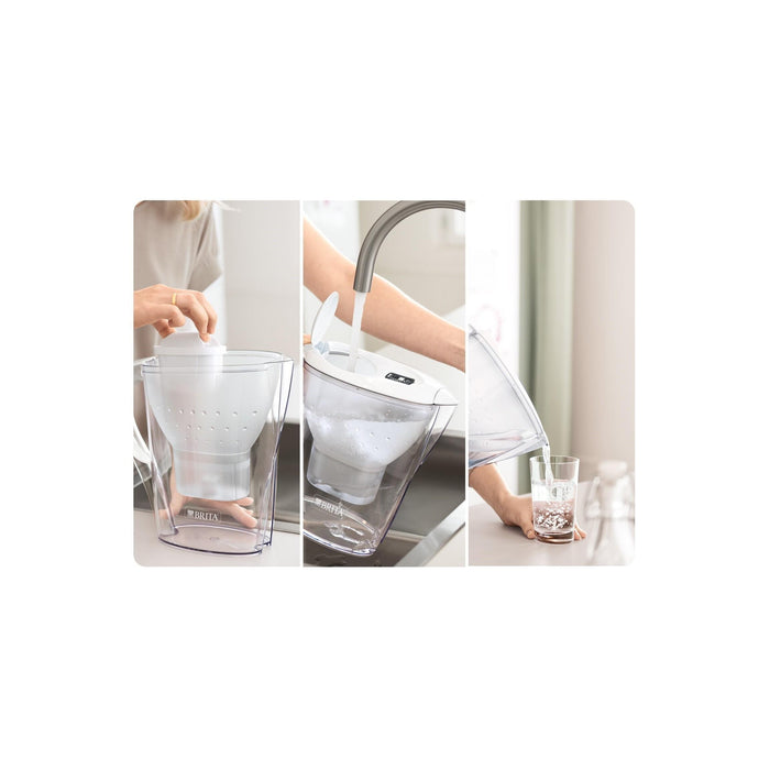 Conjunto Jarro de Filtrar 2,4L Marella Branco e 1 Filtro Maxtra Pro All-In-1-Brita-Home Story