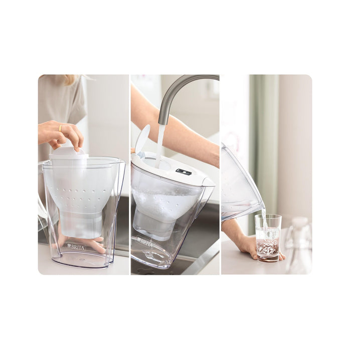 Conjunto Jarro de Filtrar 2,4L Marella Branco e 1 Filtro Maxtra Pro All-In-1-Brita-Home Story