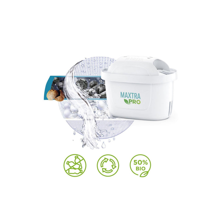 Conjunto Jarro de Filtrar 3,5L Marella Branco e 1 Filtro Maxtra Pro All-In-1-Brita-Home Story