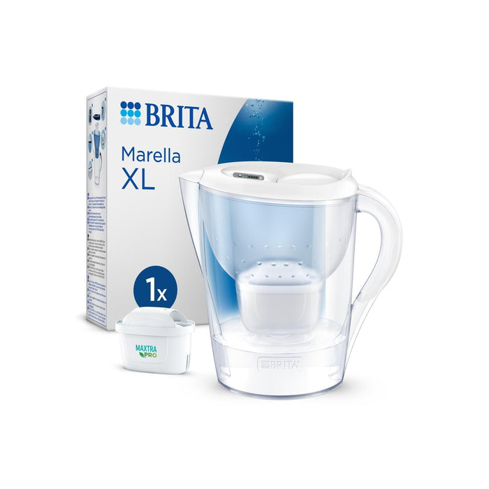 Conjunto Jarro de Filtrar 3,5L Marella Branco e 1 Filtro Maxtra Pro All-In-1-Brita-Home Story