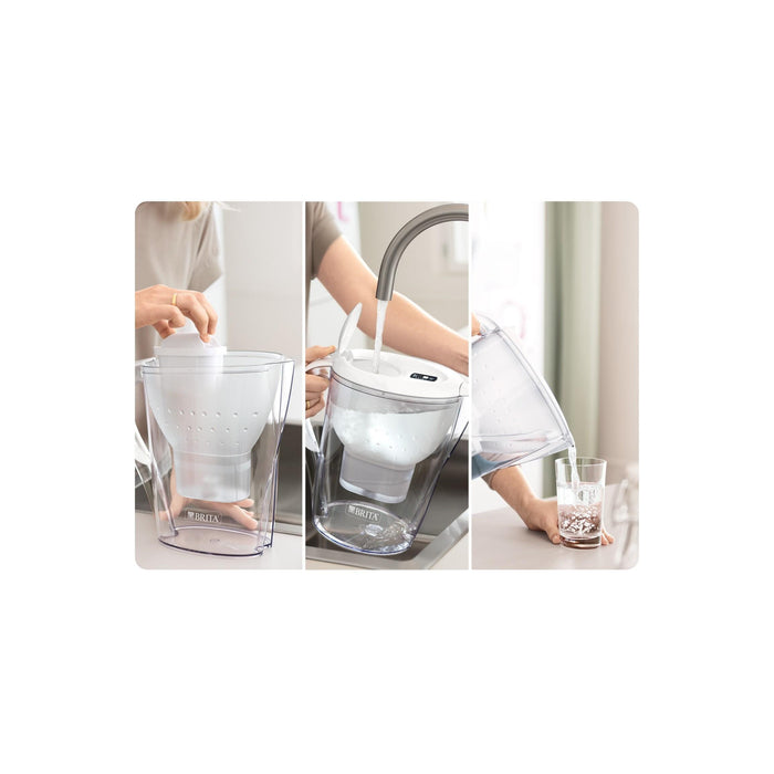 Conjunto Jarro de Filtrar 3,5L Marella Branco e 1 Filtro Maxtra Pro All-In-1-Brita-Home Story