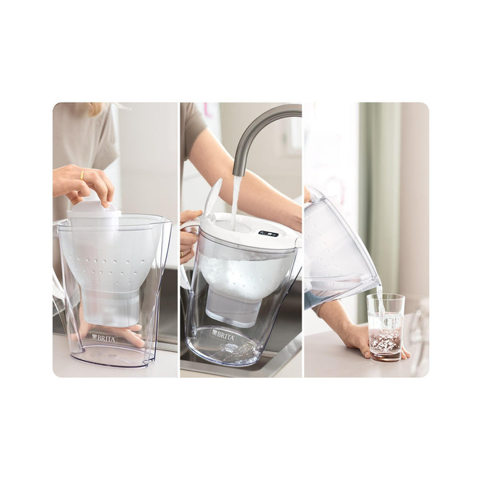 Conjunto Jarro de Filtrar 3,5L Marella Branco e 1 Filtro Maxtra Pro All-In-1-Brita-Home Story