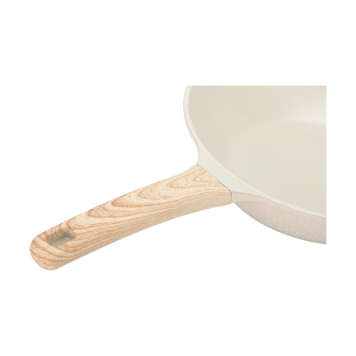Wok com Tampa 28cm Ceramic Cream-Kasa-Home Story