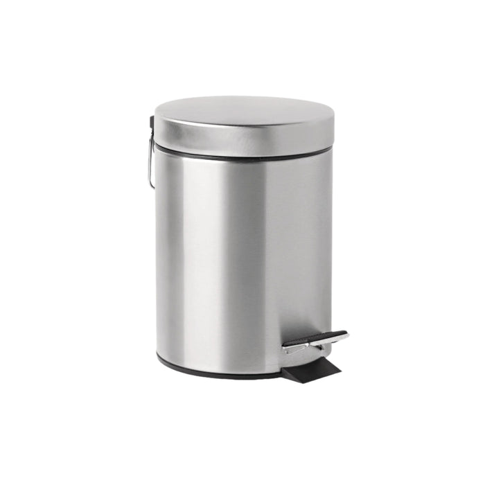Balde WC Inox Escovado 3L Cinza-Kasa-Home Story