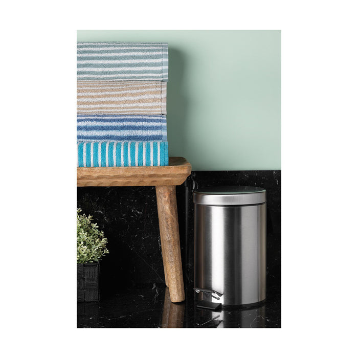 Balde WC Inox Escovado 3L Cinza-Kasa-Home Story