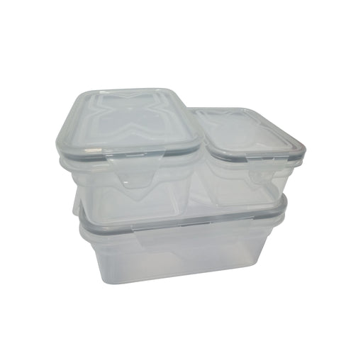 Conjunto 3 Caixas Herméticas Plásticas Lock-Kasa-Home Story