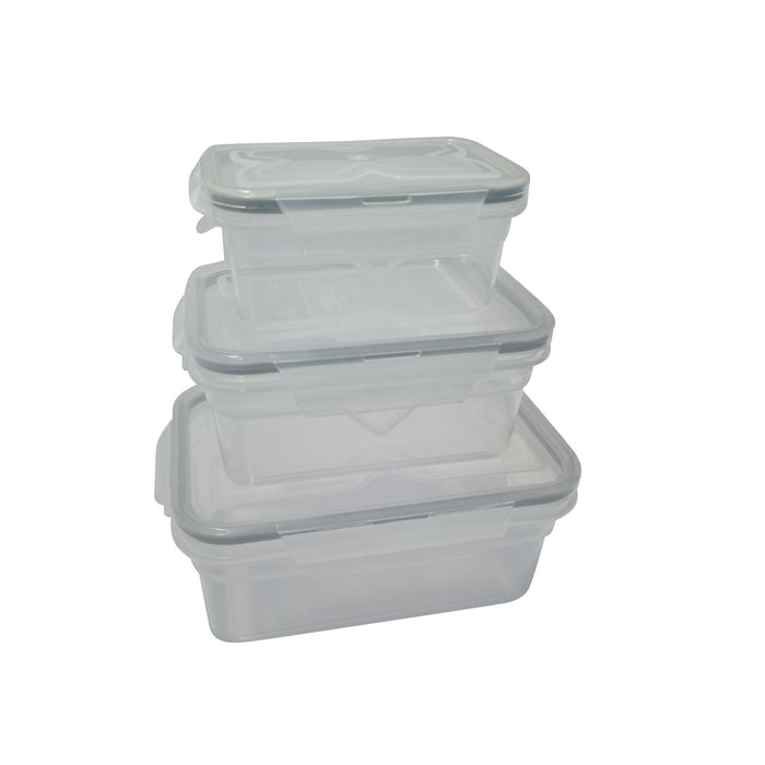 Conjunto 3 Caixas Herméticas Plásticas Lock-Kasa-Home Story