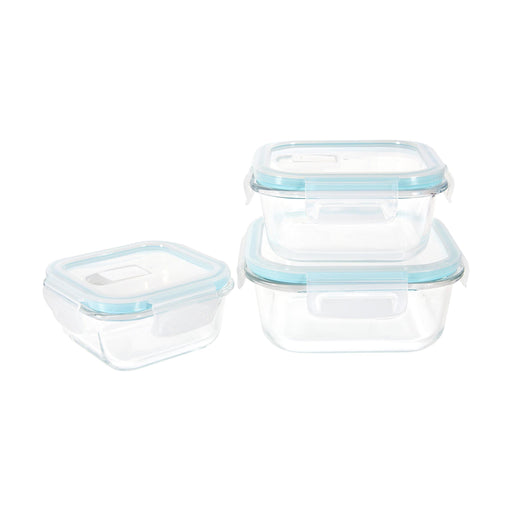 Conjunto 3 Caixas Herméticas Vidro Pump-Kasa-Home Story