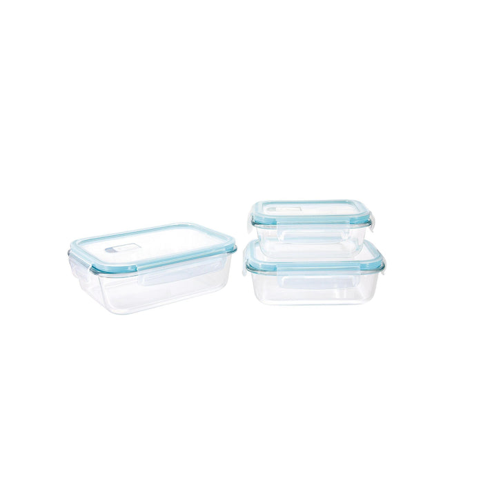 Conjunto 3 Caixas Herméticas Vidro Pump-Kasa-Home Story