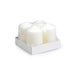 Conjunto 4 Velas Pilar 7,5cm Brancas-Kasa-Home Story