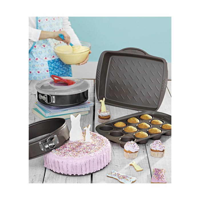 Forma 12 Muffins Metal 38x25cm Castanho Asimetria-Pyrex-Home Story