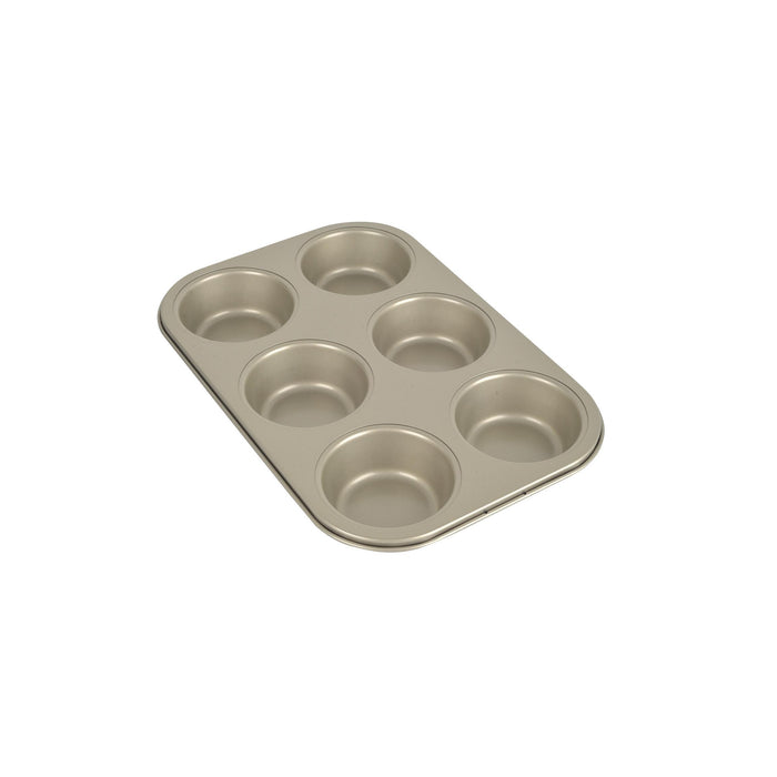 Forma 6 Muffins Aço Carbono 29x19cm Dourada Chefe-Kasa-Home Story