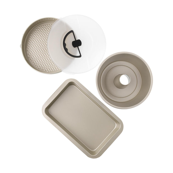 Forma Desmontável com Tampa Aço Carbono 26cm Dourada Chefe-Kasa-Home Story