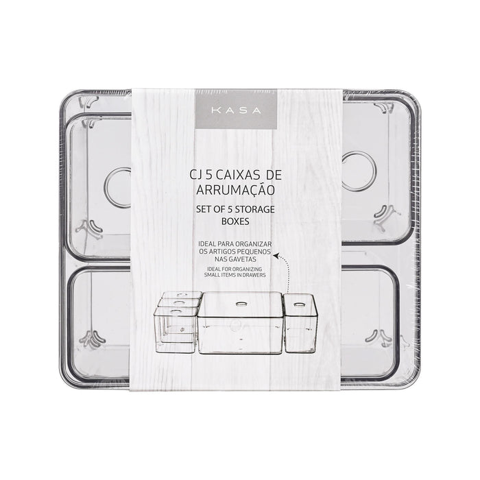 Conjunto 5 caixas de arrumação-Kasa-Home Story