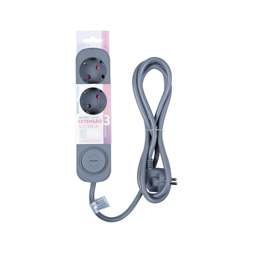 Bloco 3 Tomadas com Interruptor 1,5m-Marshmallow-Home Story