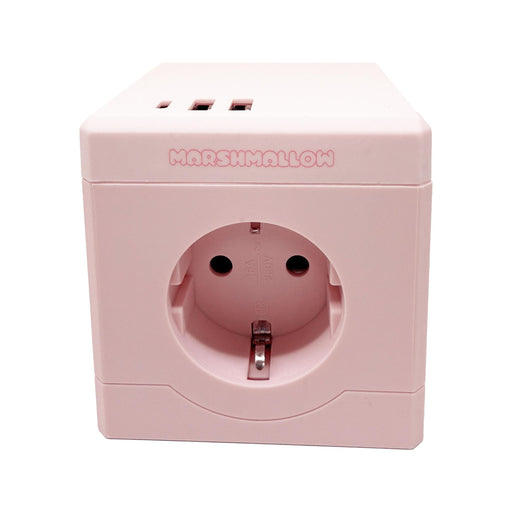 Cubo 3 Tomadas 2 USB 1 Type C 1,5m Cinza-Marshmallow-Home Story