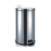 Balde de Lixo com Pedal Aço Escovado 40L Cinza-Kasa-Home Story