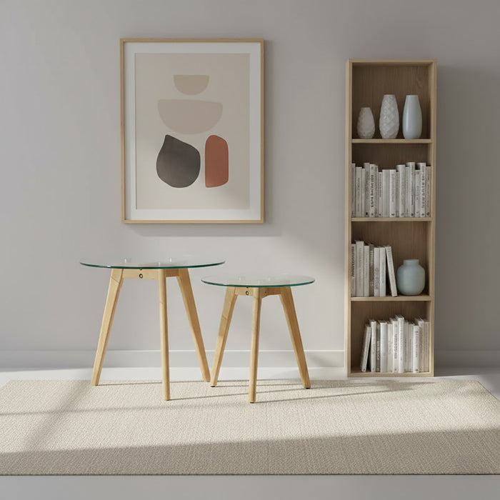 Conjunto 2 Mesas Apoio Vidro-Kasa-Home Story