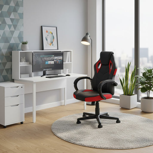 Cadeira Gaming Vermelha Racing-Kasa-Home Story